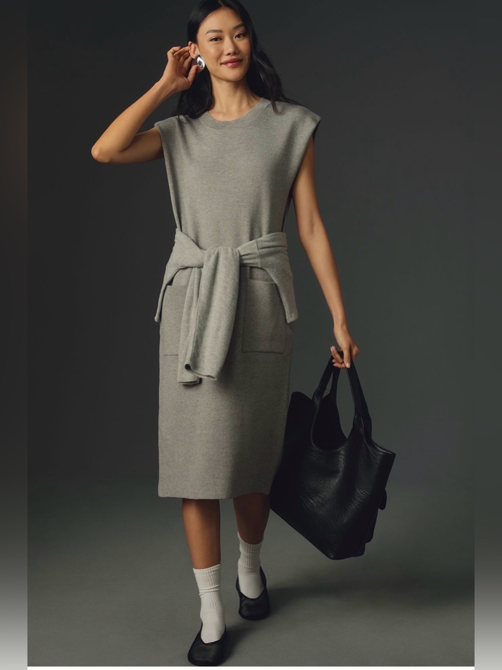 NWT Maeve Muscle Column Midi Dress Size L
